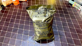 1977 MRE REVIEW Long Range patrol Menu 8 Chicken And Rice [upl. by Audre]