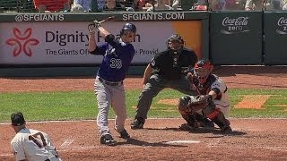 Morneau hits a solo shot to leftcenter field [upl. by Tekcirc]