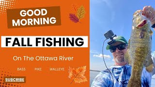 Good Morning Fall Fishing on the Ottawa River bassfishing pikefishing smallmouthbass fishing [upl. by Greiner]