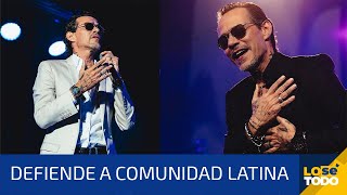 MARC ANTHONY DEFIENDE A COMUNIDAD LATINA [upl. by Novyar]