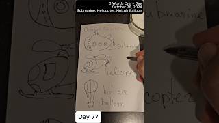 Submarine Helicopter Hot Air Balloon  3 Words Every Day Day 77 transportationvocabulary esl [upl. by Joelynn]