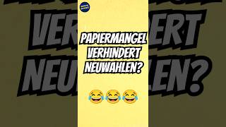 Papiermangel als Vorwand Warum die Neuwahlen im Januar trotz angeblicher Engpässe möglich wäre [upl. by Isyad572]