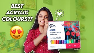 Best Acrylic Colour for Painting😍 Mont Marte Acyrlic Colours Review The Arts Cafe [upl. by Delaine]