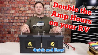 How to install Dual 12 Volt RV Lithium Batteries  The Savvy Campers [upl. by Nalloh]