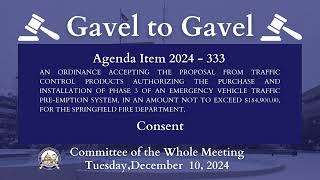 Gavel to Gavel Committee of the Whole Tuesday December 10 2024 [upl. by Zinah8]