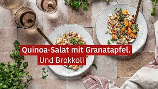 Rezept – QuinoaSalat mit Granatapfel und Brokkoli [upl. by Raveaux]