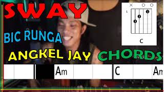 SWAY  BIC RUNGA  ANGKEL JAY COVER  CHORDS [upl. by Aenad850]