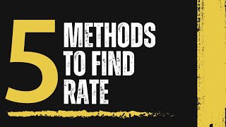 Five Methods to Measure Rate  O level amp IGCSE 2024 [upl. by Patterman]