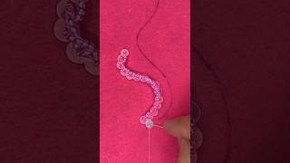 Easy Beaded Hand Embroidery Tutorial for Beginners  Sparkling Design [upl. by Adnana]