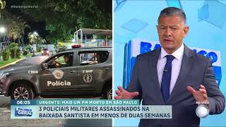 Baixada Santista registra o terceiro policial morto em menos de duas semanas [upl. by Stalder]