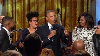 Watch President Obama speak  and sing  at White House tribute to Ray Charles [upl. by Einned103]