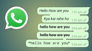 Whatsapp Stylish Text Kaise Type Kare  Whatsapp Mein Stylish Text Kaise Likhe [upl. by Casia]