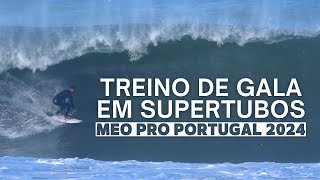 Supertubos de gala na véspera do MEO Pro Portugal 2024 WSL Supertubos Peniche Portugal WarmUp [upl. by Adlanor]