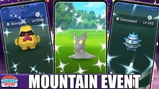 SHINY SLUGMA MOUNTAINS of POWER EVENT  STEEL amp ROCK SPAWNS  Pokémon GO [upl. by Nirot]