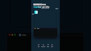 Center An Div Using Flex amp Grid coading shorts shortsfeed shortvideo short htmlcssjavascript [upl. by Aleiram]