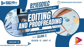 EDITING AND PROOFREADING  SUMMARY ESSAYS AND REPORTS  READING AND WRITING ENGLISH  SGOU [upl. by Heigl]