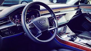 2019 AUDI A8 INTERIOR REVIEW 360 camera  ambient light [upl. by Kazimir]