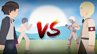 Eren Vs Reiner  AOT  Sticknodes Animation  SK Animations [upl. by Damal536]