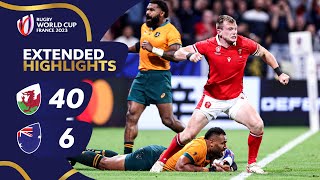 Wales dominate Wallabies  Wales v Australia  Rugby World Cup 2023  Extended Highlights [upl. by Ybrad274]