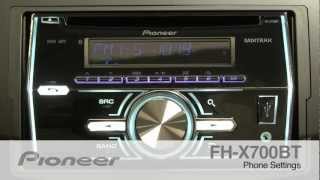 How To  FHX700BT  Bluetooth Phone Settings [upl. by Seaddon]