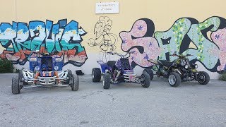 Yamaha Banshee 350 Ride Warehouse Drifting [upl. by Auqenes263]