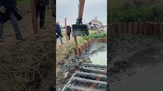 Anti seepage reinforcement process of fish pond slope [upl. by Kavita535]