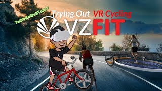 VZFit Quest2  Trying Out VR Cycling with different ride maps [upl. by Araihc]