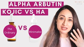 Be Minimalist Alpha Arbutin With Kojic Acid Review  DUPE for THE ORDINARY Beminimalist Serum India [upl. by Amari]