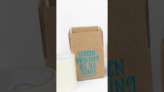 Hey small business owners 👉🏻 Screen print your own shipping boxes using HTV cut on your Cricut [upl. by Yatnahc]