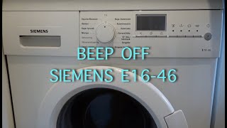 Siemens Washing machine how to turn sound OFF [upl. by Quartana]