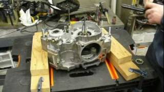 We demonstrate how to spilt a case and remove the crankshaft from a motorcycle or ATV Engine [upl. by Eehc833]