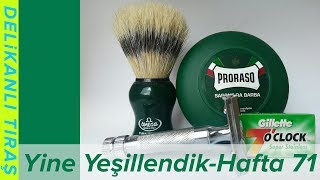 Yine Yeşillendik  Merkur 34C  Omega  Proraso [upl. by Ayyidas]