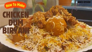 easy resturant style chicken dum biryani recipe step by step guide chickenbiryanidumbiryanifood [upl. by Trebron]