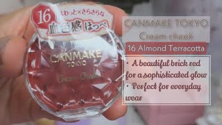 CANMAKE TOKYO Cream Cheek 16 Almond Terracotta  AIKOISH [upl. by Donohue]