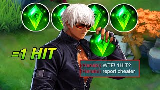 4x HOLY CRYSTAL on GUSION 2ND SKILL  1HIT wtf damage [upl. by Nisbet]