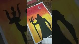 Shiv ji drawing art music painting  viral [upl. by Yenattirb385]