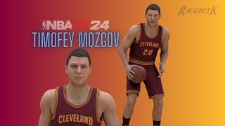 Timofey Mozgov Face Creation NBA 2K24 [upl. by Annavoeg577]