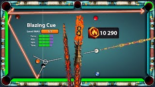 1500 Cash  10290 Tokens  LEVEL 1 to LEVEL MAX of BLAZING Animated Cue  8 ball pool GamingWithK [upl. by Coucher]