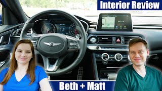 2020 Genesis G70 33T Sport Interior Review Beth  Matt [upl. by Cristie]