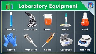 Laboratory Vocabulary  50 Laboratory Equipment Names  Laboratory Equipment list  Lab Instruments [upl. by Mairam]