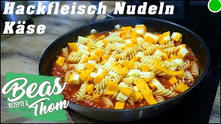 Cremige Nudeln mit Hackfleisch und Käse Rezept  Schnelles Pfannengericht [upl. by Philine]