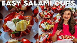 Easy Salami Cups The Ultimate Party Appetizer [upl. by Ackerman341]