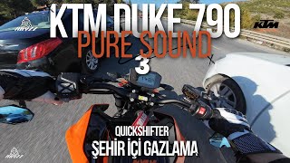 SAHİLE GAZLAMA  QUICKSHIFTER FETİŞ  KTM DUKE 790  PURE SOUND  OSMO ACTION 4 [upl. by Assennev87]