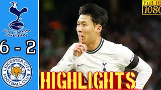 Tottenham vs Leicester 62  Son HATTRICK 14 minute EPL 202223  HIGHLIGHTS [upl. by Ennazus]