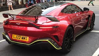 Aston Martin V12 Vantage Rev Exhaust Sound amp Acceleration  Supercars In London 2022  SIL [upl. by Sorensen815]