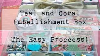 Coral and Mint Embellishment Box Process  Made for Creating4Fun  Super Quick and Easy to Make [upl. by Ajiak427]