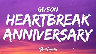 Giveon  HEARTBREAK ANNIVERSARY Lyrics [upl. by Morrie]