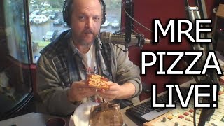 Radio Station tries MRE PIZZA  Live On The Air  Newsradio 1120 KPNW [upl. by Kristianson]