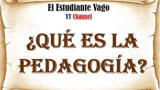 ¿Qué es la Pedagogia Concepto y Clasificacion [upl. by O'Rourke]