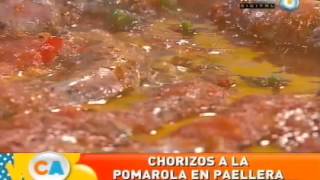 Chorizos a la pomarola en paellera Parte 2 [upl. by Tarrant]